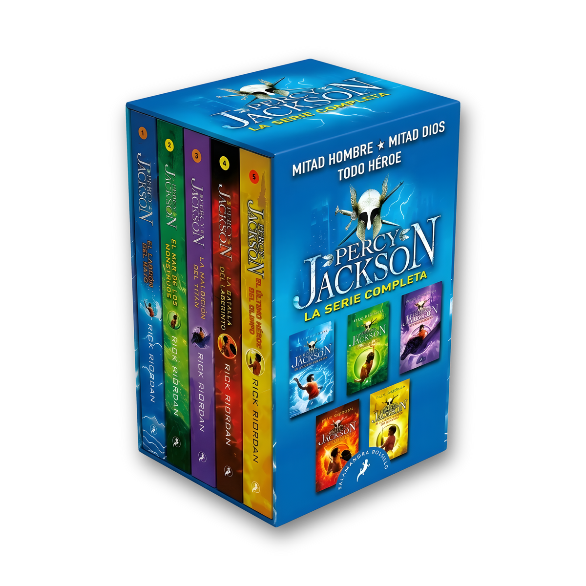 Colección Percy Jackson y los Dioses del Olimpo - Saga Completa 5 Libros Tapa Blanda (Rick Riordan)